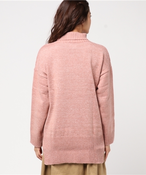 Bab Bou Jeloud（バブブージュルード）の「【Bab】メランジゆるタートルニット（ニット/セーター・レディース・ダークグレー/ピンク/オフホワイト・FREE）」の6枚目の写真