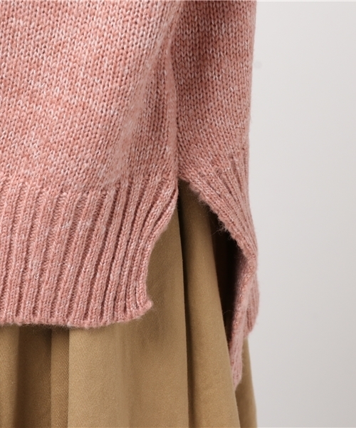 Bab Bou Jeloud（バブブージュルード）の「【Bab】メランジゆるタートルニット（ニット/セーター・レディース・ダークグレー/ピンク/オフホワイト・FREE）」の9枚目の写真