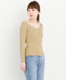 KBF+ | KBF+ ラウンドVネックニット(ニット/セーター)