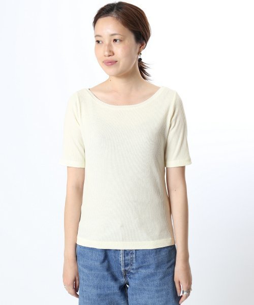 SLOBE IENA(スローブイエナ)の「エアリーテレコボートネックプルオーバー◆(Tシャツ/カットソー・レディース・グレー/ナチュラル/サックスブルー/ブラック系その他・FREE)」の14枚目の写真