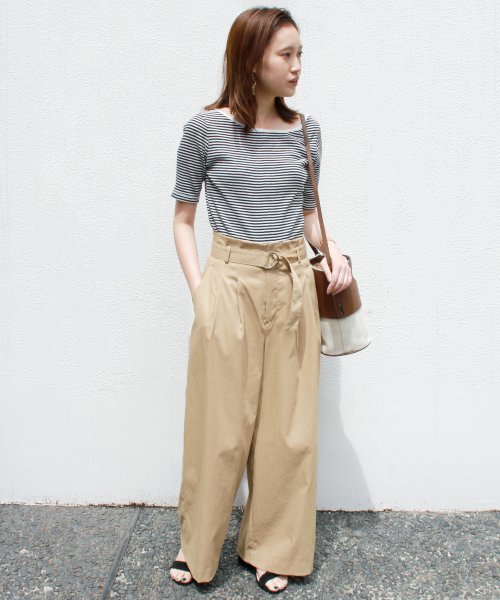 SLOBE IENA(スローブイエナ)の「エアリーテレコボートネックプルオーバー◆(Tシャツ/カットソー・レディース・グレー/ナチュラル/サックスブルー/ブラック系その他・FREE)」の16枚目の写真