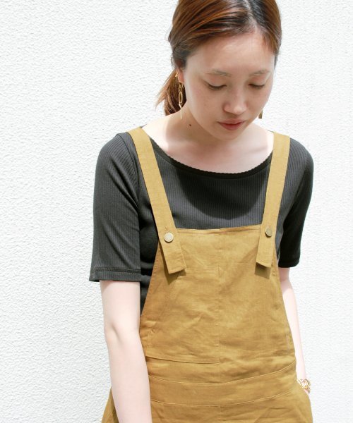 SLOBE IENA(スローブイエナ)の「エアリーテレコボートネックプルオーバー◆(Tシャツ/カットソー・レディース・グレー/ナチュラル/サックスブルー/ブラック系その他・FREE)」の9枚目の写真