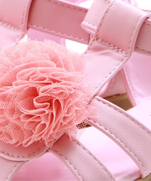 apres les cours（アプレレクール）の「flowerモチーフサンダル（サンダル・キッズ・ネイビー/ピンク/ベージュ・21/20/19/14/17/18/16/15 ）」の8枚目の写真