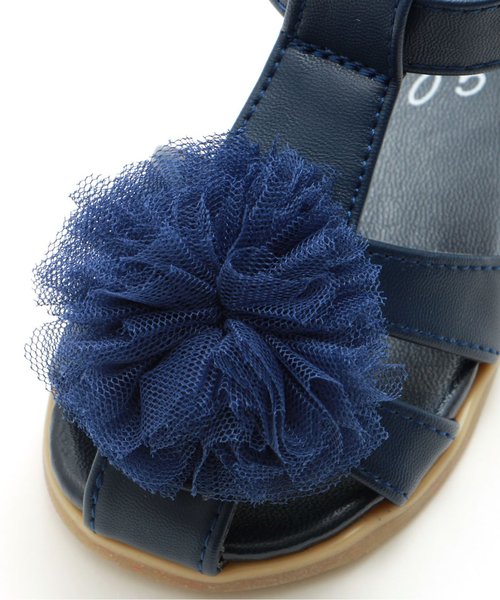 apres les cours（アプレレクール）の「flowerモチーフサンダル（サンダル・キッズ・ネイビー/ピンク/ベージュ・21/20/19/14/17/18/16/15 ）」の13枚目の写真