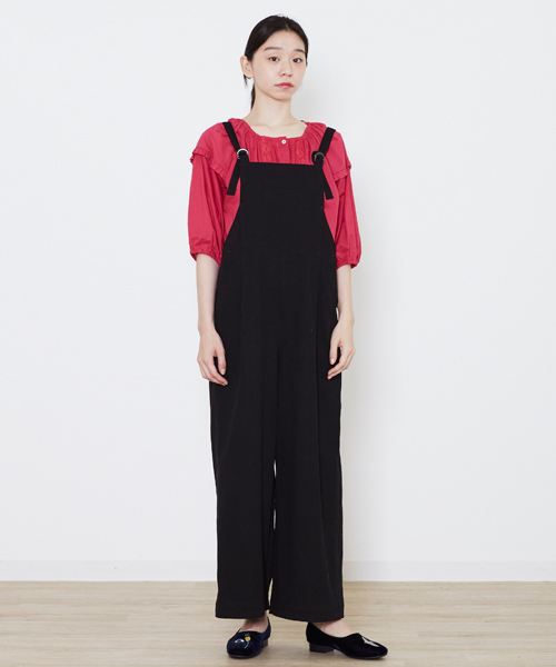 POU DOU DOU（プードゥドゥ）の「オーバーオール（サロペット/オーバーオール・レディース・キナリ/インディゴブルー/ブラック・3）」の4枚目の写真