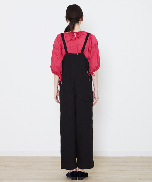 POU DOU DOU（プードゥドゥ）の「オーバーオール（サロペット/オーバーオール・レディース・キナリ/インディゴブルー/ブラック・3）」の8枚目の写真