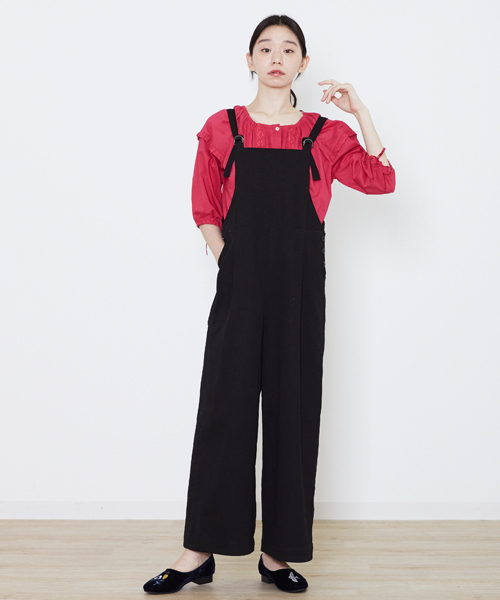 POU DOU DOU（プードゥドゥ）の「オーバーオール（サロペット/オーバーオール・レディース・キナリ/インディゴブルー/ブラック・3）」の10枚目の写真