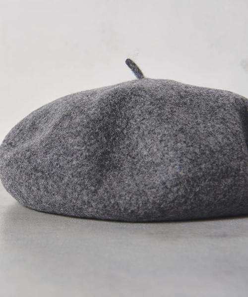 UNITED ARROWS（ユナイテッドアローズ）の「UWSC フェルト ベレー帽 ◆（ハンチング/ベレー帽・レディース・ブラック/グレー・FREE）」の3枚目の写真