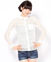 WEGO | 総レースLSシャツ(シャツ/ブラウス)