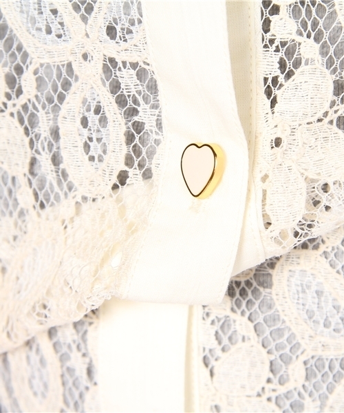 WEGO（ウィゴー）の「総レースLSシャツ（シャツ/ブラウス・レディース・オフホワイト/ナチュラル・FREE）」の8枚目の写真