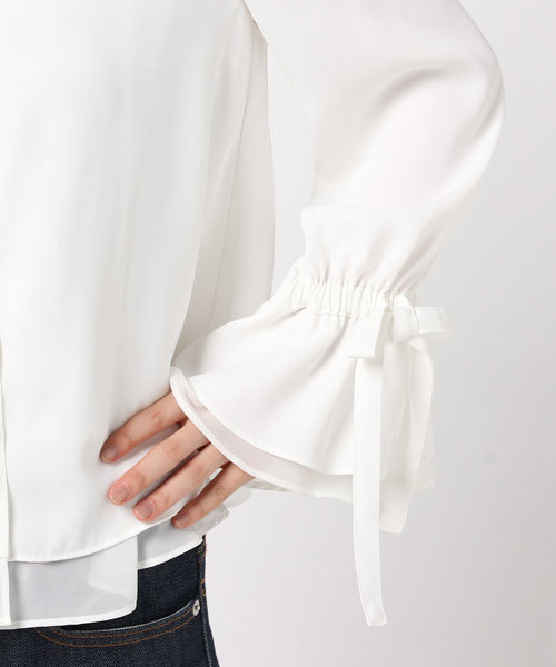 LOVELESS（ラブレス）の「【LOVELESS】WOMENS リボンフレアブラウス（シャツ/ブラウス・レディース・オフホワイト・34/36）」の6枚目の写真