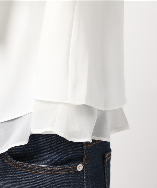 LOVELESS（ラブレス）の「【LOVELESS】WOMENS リボンフレアブラウス（シャツ/ブラウス・レディース・オフホワイト・34/36）」の7枚目の写真