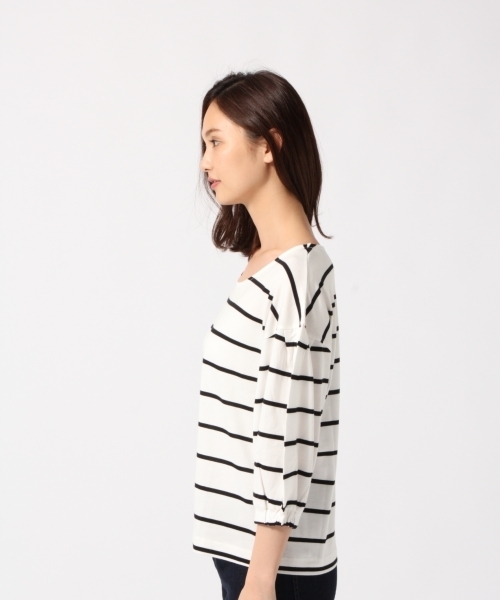 GLOBAL WORK（グローバルワーク）の「スーピマボリュームスリーブプルオーバー/761817（Tシャツ/カットソー・レディース・オレンジ系その他/ベージュ系その他/ブラック/その他/ホワイト・MEDIUM/LARGE/SMALL）」の7枚目の写真