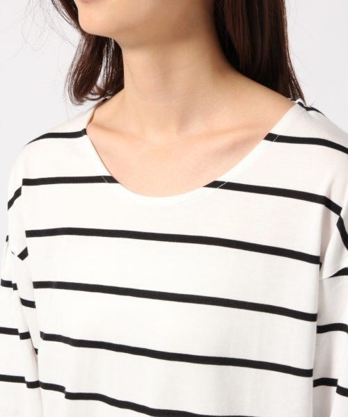 GLOBAL WORK（グローバルワーク）の「スーピマボリュームスリーブプルオーバー/761817（Tシャツ/カットソー・レディース・オレンジ系その他/ベージュ系その他/ブラック/その他/ホワイト・MEDIUM/LARGE/SMALL）」の9枚目の写真