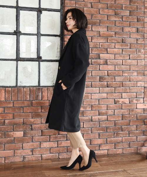 Luz Llena(ラズレナ)の「カルゼビッグチェスターコート(チェスターコート・レディース・ブラック/グレー/コーラル/キャメル・LARGE/MEDIUM)」の10枚目の写真