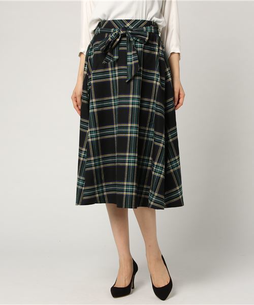 AMERICAN HOLIC(アメリカンホリック)の「・ベルト付チェックフレアスカート(スカート・レディース・ネイビー/グレー/レッド/ダークグレー/ブルーグリーン/ダークベージュ/ダークネイビー・FREE)」の18枚目の写真