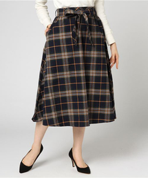 AMERICAN HOLIC | ・ベルト付チェックフレアスカート(スカート)