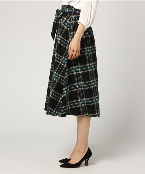 AMERICAN HOLIC(アメリカンホリック)の「・ベルト付チェックフレアスカート(スカート・レディース・ネイビー/グレー/レッド/ダークグレー/ブルーグリーン/ダークベージュ/ダークネイビー・FREE)」の14枚目の写真