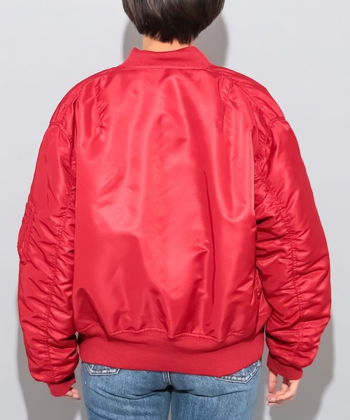 CIAOPANIC（チャオパニック）の「ビッグシルエットMA-1（MA-1・レディース・ベージュ/レッド/カーキ・FREE）」の10枚目の写真