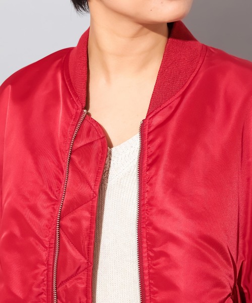 CIAOPANIC（チャオパニック）の「ビッグシルエットMA-1（MA-1・レディース・ベージュ/レッド/カーキ・FREE）」の11枚目の写真