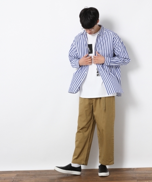 RAGEBLUE（レイジブルー）の「ベルテッドチノワイドパンツ/783947（チノパンツ・メンズ・ホワイト/ベージュ/ネイビー/オリーブ/ライトブラウン・LARGE/MEDIUM/SMALL）」の9枚目の写真
