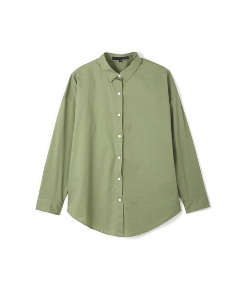 22 OCTOBRE（ヴァンドゥ－オクトーブル）の「◆ストレッチブロードシャツ（シャツ/ブラウス・レディース・ホワイト/オフホワイト/グリーン・38）」の12枚目の写真