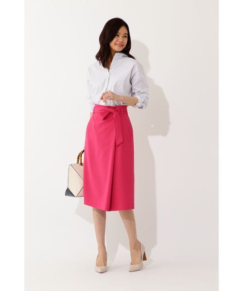 22 OCTOBRE（ヴァンドゥ－オクトーブル）の「◆ストレッチブロードシャツ（シャツ/ブラウス・レディース・ホワイト/オフホワイト/グリーン・38）」の4枚目の写真