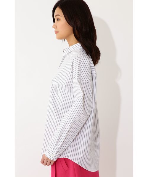 22 OCTOBRE（ヴァンドゥ－オクトーブル）の「◆ストレッチブロードシャツ（シャツ/ブラウス・レディース・ホワイト/オフホワイト/グリーン・38）」の8枚目の写真