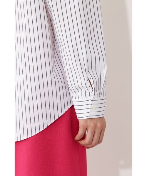 22 OCTOBRE（ヴァンドゥ－オクトーブル）の「◆ストレッチブロードシャツ（シャツ/ブラウス・レディース・ホワイト/オフホワイト/グリーン・38）」の15枚目の写真