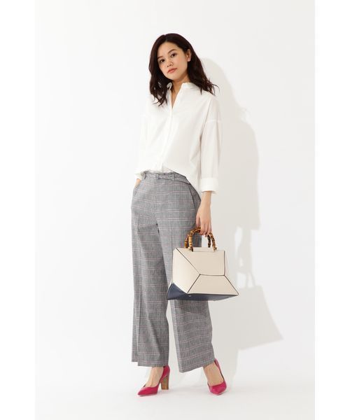 22 OCTOBRE（ヴァンドゥ－オクトーブル）の「◆ストレッチブロードシャツ（シャツ/ブラウス・レディース・ホワイト/オフホワイト/グリーン・38）」の5枚目の写真