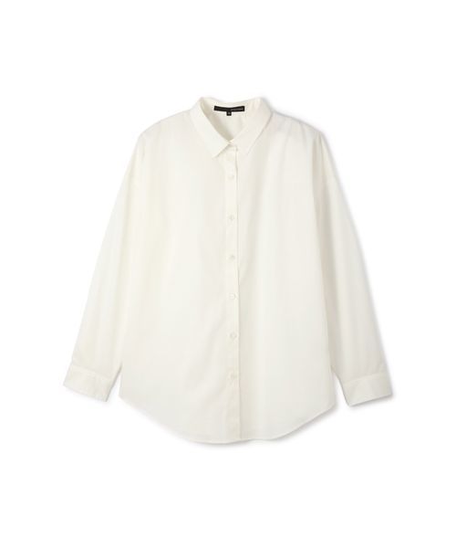 22 OCTOBRE（ヴァンドゥ－オクトーブル）の「◆ストレッチブロードシャツ（シャツ/ブラウス・レディース・ホワイト/オフホワイト/グリーン・38）」の11枚目の写真