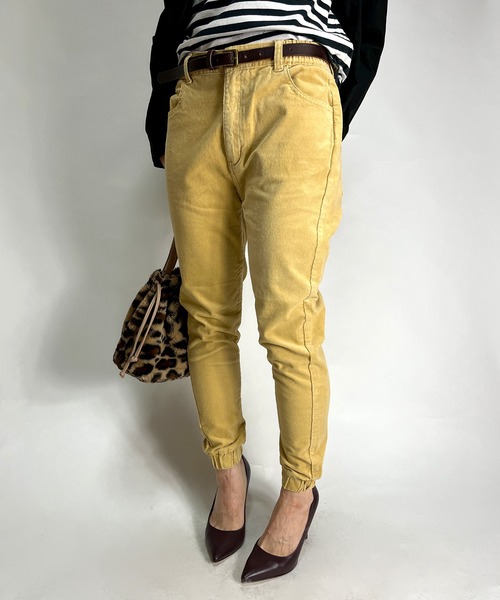 BEATJIVE（ビートジャイブ）の「ストレッチ デニム or コーデュロイ ジョガーパンツ イージーパンツ レディース（デニムパンツ・レディース・ネイビー/インディゴブルー/ライトブルー/ホワイト系その他/ベージュ/ブラック/ベージュ系その他/ブルー系その他2/ブルー系その他/バーガンディー/ブラック系その他/ベージュ系その他2/カーキ/ブルー系その他3/ブラック系その他2/ブラック系その他3・2/3/1）」の8枚目の写真