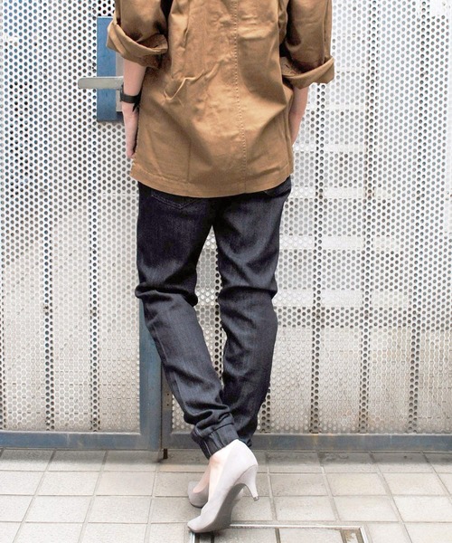 BEATJIVE（ビートジャイブ）の「ストレッチ デニム or コーデュロイ ジョガーパンツ イージーパンツ レディース（デニムパンツ・レディース・ネイビー/インディゴブルー/ライトブルー/ホワイト系その他/ベージュ/ブラック/ベージュ系その他/ブルー系その他2/ブルー系その他/バーガンディー/ブラック系その他/ベージュ系その他2/カーキ/ブルー系その他3/ブラック系その他2/ブラック系その他3・2/3/1）」の18枚目の写真