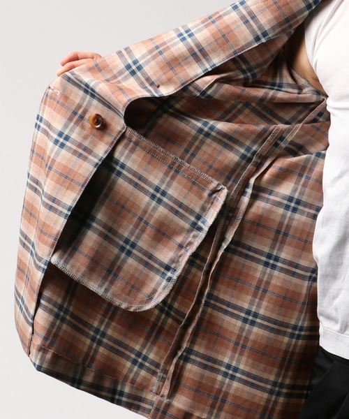 REDYAZEL（レディアゼル）の「スプリングチェックジャケット　Ⅱ（テーラードジャケット・レディース・キャメル/ライトグレー/ブルー・MEDIUM/SMALL）」の5枚目の写真