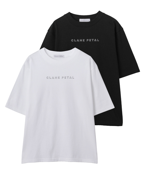 CLANE（クラネ）の「クラネペタルパックTシャツ（Tシャツ/カットソー・レディース・ブラック/ホワイト・1/2）」の2枚目の写真