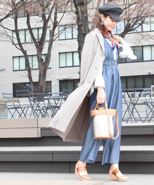 12Twelve Agenda(トゥエルブ アジェンダ)の「サスペンダー付きワイドパンツ(サロペット/オーバーオール・レディース・ネイビー/ブルー/グレイッシュベージュ/ブラック・M)」の15枚目の写真