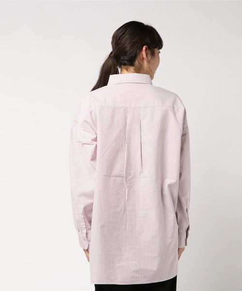 LOWRYS FARM（ローリーズファーム）の「ＲＥＧシャツＬＳ　809261（シャツ/ブラウス・レディース・ブラウン/オフホワイト・MEDIUM/LARGE）」の4枚目の写真