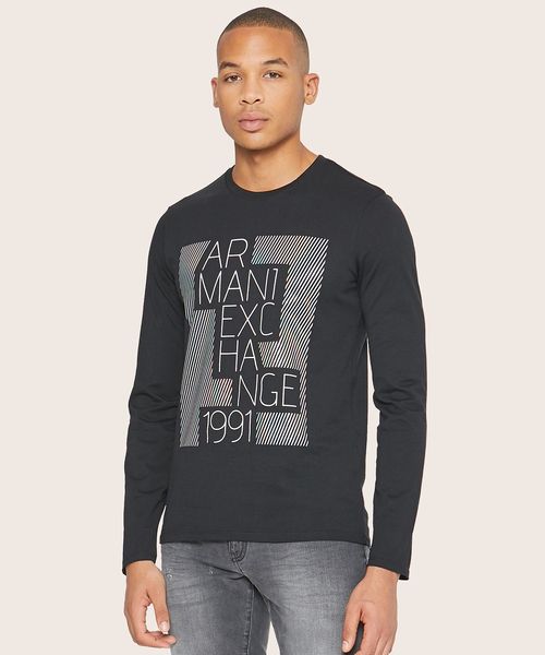 ARMANI EXCHANGE（アルマーニエクスチェンジ）の「【A|Xアルマーニ エクスチェンジ】シャイニーロゴ　ロングTシャツ（Tシャツ/カットソー・メンズ・ホワイト/ブラック・SMALL/MEDIUM/LARGE/X-LARGE/X-SMALL）」の9枚目の写真