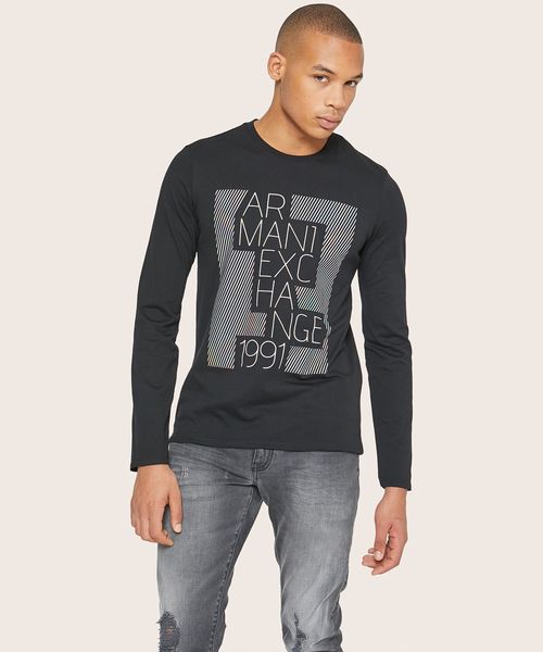 ARMANI EXCHANGE（アルマーニエクスチェンジ）の「【A|Xアルマーニ エクスチェンジ】シャイニーロゴ　ロングTシャツ（Tシャツ/カットソー・メンズ・ホワイト/ブラック・SMALL/MEDIUM/LARGE/X-LARGE/X-SMALL）」の10枚目の写真