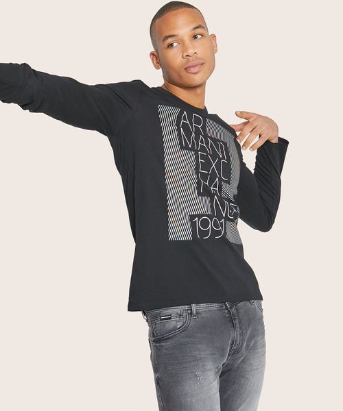 ARMANI EXCHANGE（アルマーニエクスチェンジ）の「【A|Xアルマーニ エクスチェンジ】シャイニーロゴ　ロングTシャツ（Tシャツ/カットソー・メンズ・ホワイト/ブラック・SMALL/MEDIUM/LARGE/X-LARGE/X-SMALL）」の12枚目の写真