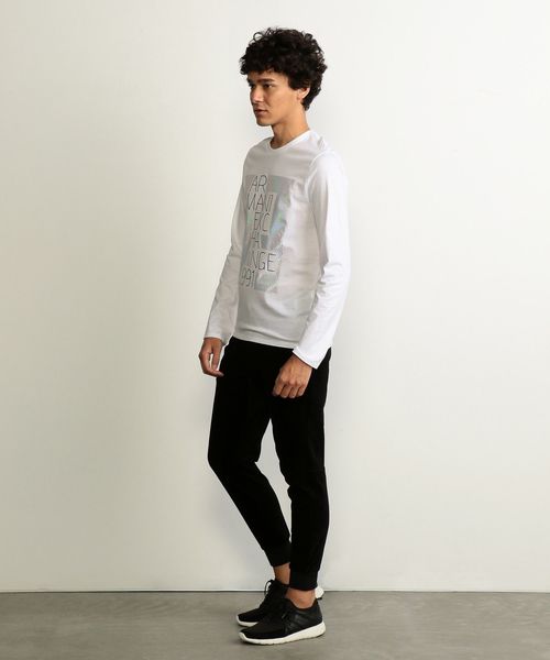ARMANI EXCHANGE（アルマーニエクスチェンジ）の「【A|Xアルマーニ エクスチェンジ】シャイニーロゴ　ロングTシャツ（Tシャツ/カットソー・メンズ・ホワイト/ブラック・SMALL/MEDIUM/LARGE/X-LARGE/X-SMALL）」の16枚目の写真