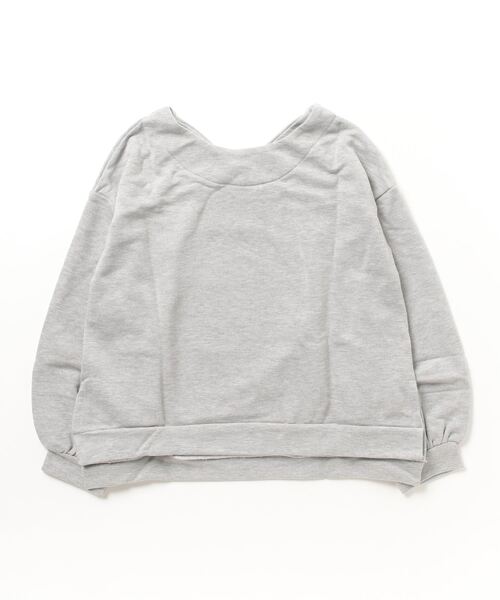 STYLEBLOCK（スタイルブロック）の「ビッグシルエット裏毛プルオーバースウェットトレーナー（スウェット・レディース・ブラック/ベージュ/グレー/アイボリー/カーキ・M）」の4枚目の写真