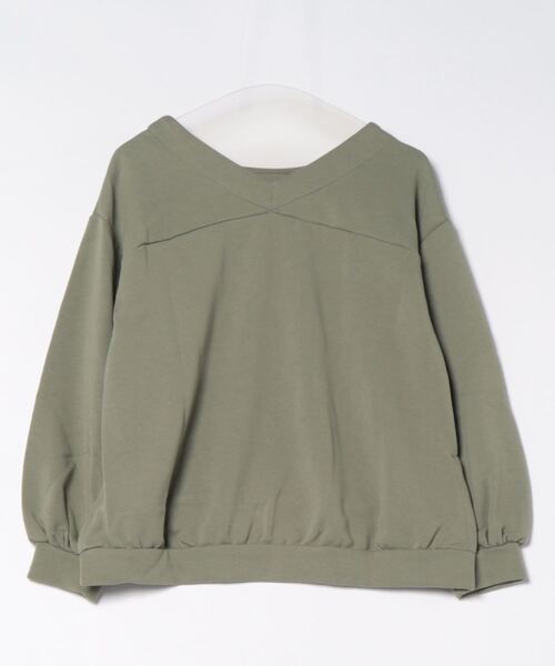 STYLEBLOCK（スタイルブロック）の「ビッグシルエット裏毛プルオーバースウェットトレーナー（スウェット・レディース・ブラック/ベージュ/グレー/アイボリー/カーキ・M）」の7枚目の写真