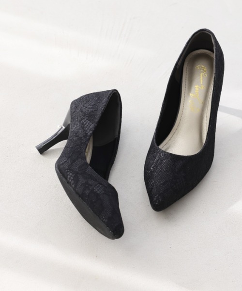 jurer（ジュレ）の「パールリング付きヒールレースグリッターパンプス（パンプス・レディース・ゴールド/ブラック/シルバー/プラチナム・M/S/L/LL）」の7枚目の写真