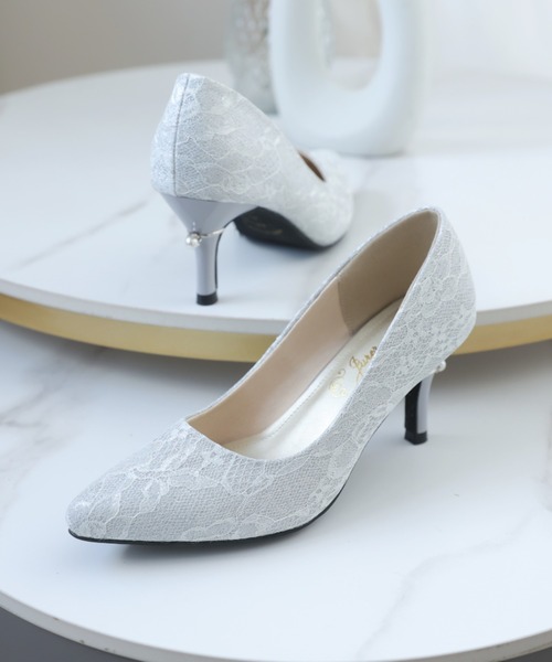 jurer（ジュレ）の「パールリング付きヒールレースグリッターパンプス（パンプス・レディース・ゴールド/ブラック/シルバー/プラチナム・M/S/L/LL）」の19枚目の写真