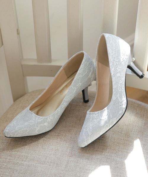 jurer（ジュレ）の「パールリング付きヒールレースグリッターパンプス（パンプス・レディース・ゴールド/ブラック/シルバー/プラチナム・M/S/L/LL）」の17枚目の写真