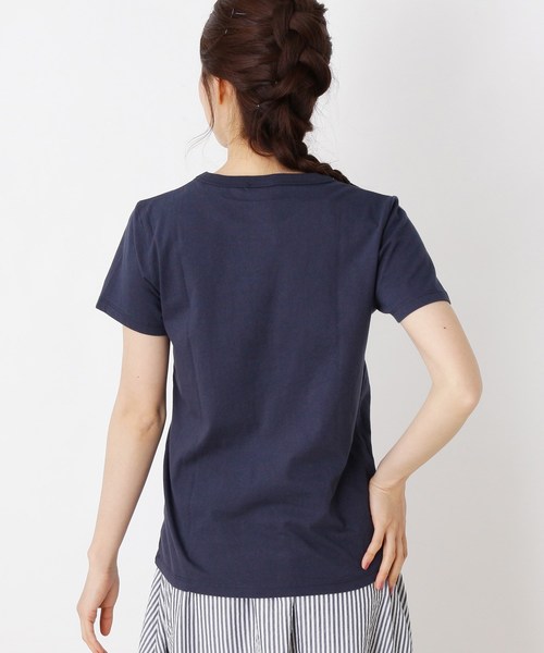 Champion(チャンピオン)の「【Champion】カレッジTシャツ(Tシャツ/カットソー・レディース・オフホワイト/ダークグリーン/パープル系4/ネイビー/イエロー/ワインレッド・02)」の9枚目の写真