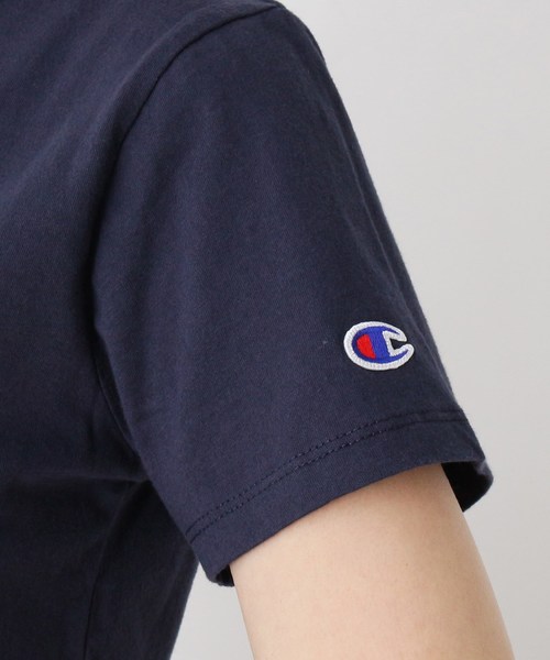 Champion(チャンピオン)の「【Champion】カレッジTシャツ(Tシャツ/カットソー・レディース・オフホワイト/ダークグリーン/パープル系4/ネイビー/イエロー/ワインレッド・02)」の11枚目の写真