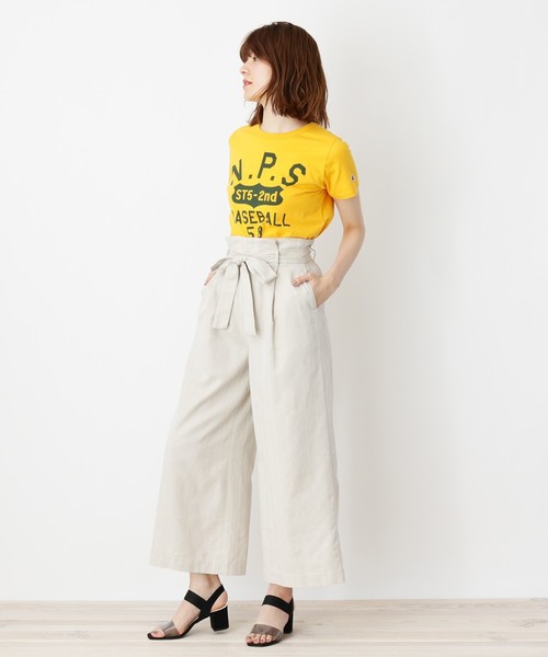 Champion(チャンピオン)の「【Champion】カレッジTシャツ(Tシャツ/カットソー・レディース・オフホワイト/ダークグリーン/パープル系4/ネイビー/イエロー/ワインレッド・02)」の15枚目の写真
