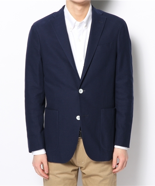 BEAMS F（ビームスエフ）の「○BOGLIOLI / “DOVER” 3つボタンカルゼジャケット（テーラードジャケット・メンズ・ネイビー・44/46）」の2枚目の写真